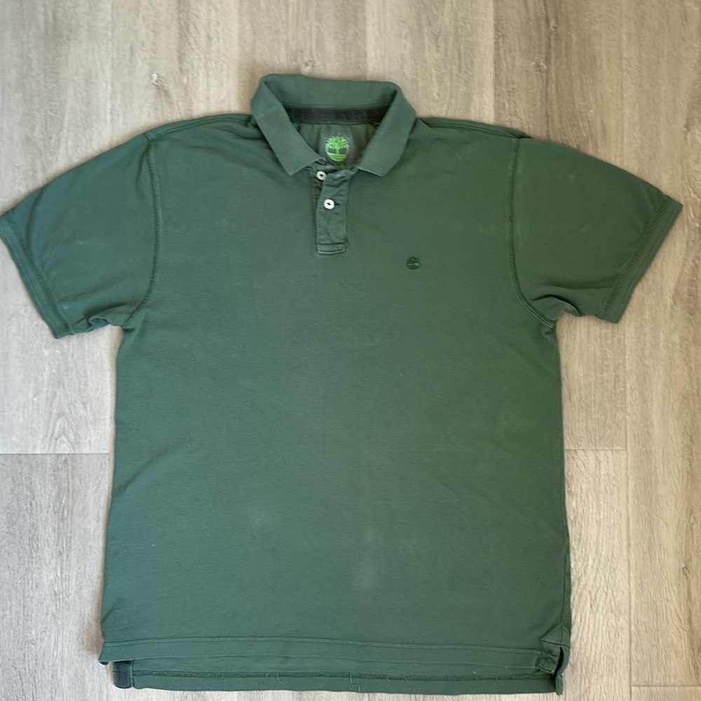 TIMBERLAND Men’s  polo shirt sleeve shirt  Size XL Green